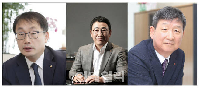 (왼쪽부터)구현모 KT 대표, 유영상 SKT 대표, 황현식 LG유플러스 대표.