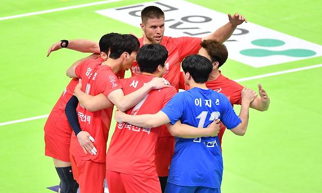프로배구 한국전력 선수들. (사진=한국배구연맹 제공) *재판매 및 DB 금지