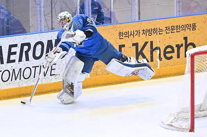 우승 수훈갑인 HL 안양 골리 맷 달턴 [HL 안양 제공. 재판매 및 DB 금지]