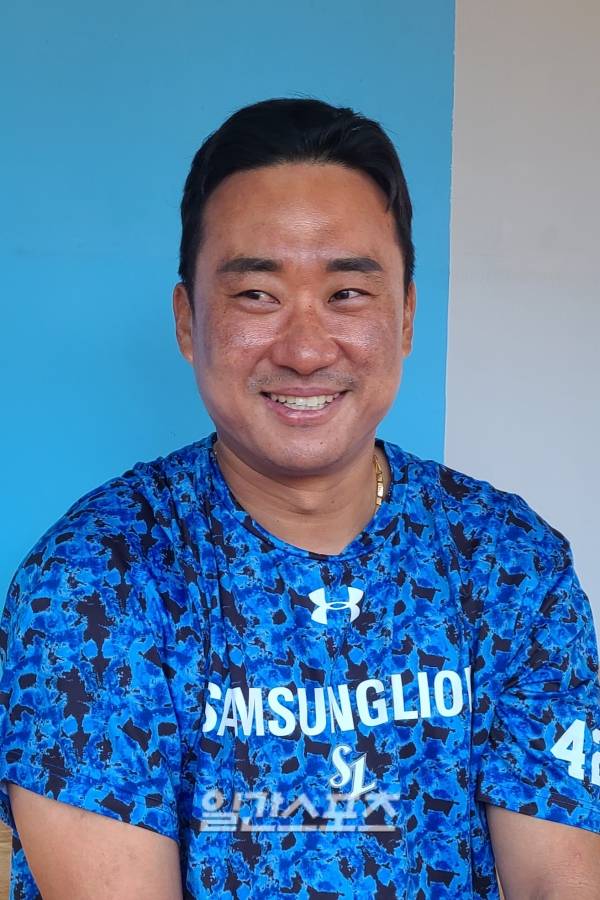 지난 19일 취재진과 인터뷰에 나선 김태군. IS포토