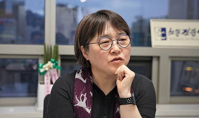 ▲ 김명희 노동건강연대 운영위원장. ⓒ프레시안