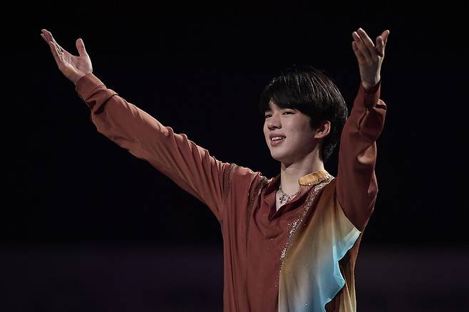 ▲ 2022 ISU 피겨 스케이팅 세계 선수권대회 갈라쇼에 출연한 차준환 ⓒ연합뉴스/AP