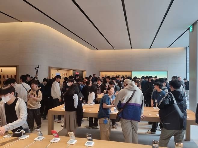 31일 애플은 서울 강남구에 다섯번째 애플스토어를 개장했다. 2023.3.31/뉴스1 ⓒ News1 윤지원 기자