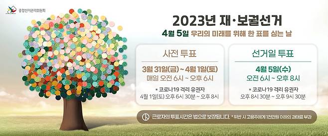 2023 상반기 재보궐선거 안내문.(중앙선거관리위원회 제공)
