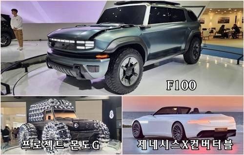 서울모빌리티쇼 콘셉트카 [사진촬영=최기성 기자, 제네시스 출처=현대차]