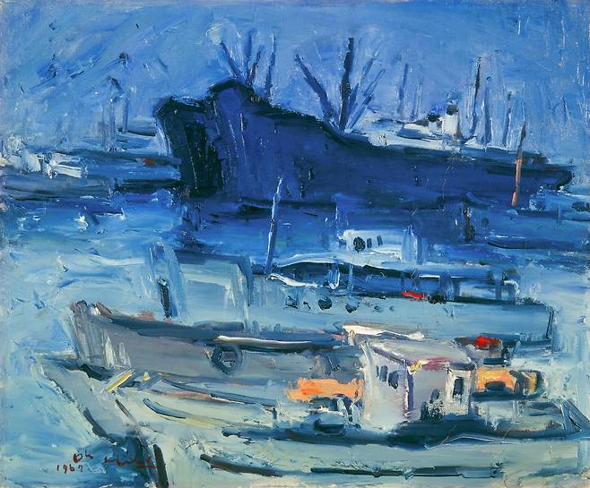 오지호, ‘항구’, 1967, 국립현대미술관 소장