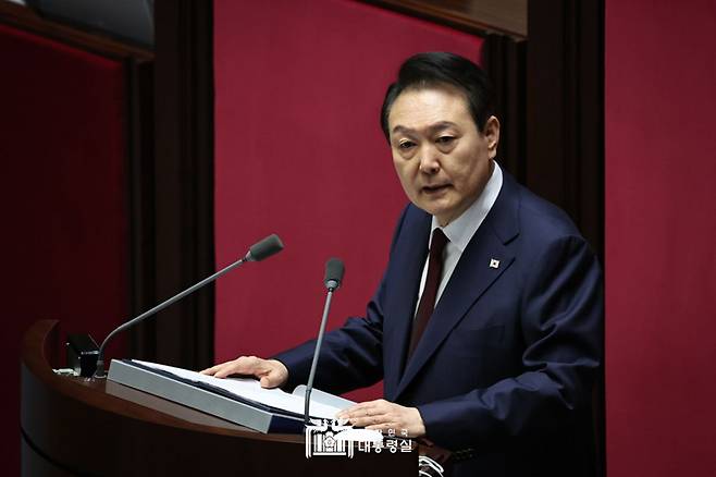 ▲ 2022년 10월25일 윤석열 대통령이 국회의사당에서 2023년도 예산안 및 기금운용계획안에 대한 시정연설을 했다. 사진=대통령실 홈페이지