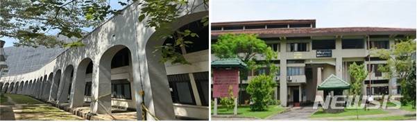 [세종=뉴시스] 스리랑카 국가기록원(左)과 국립도서관(右) 전경. (자료= 행정안전부 국가기록원 제공)