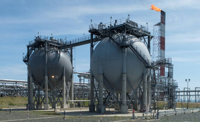러시아 사할린의 한 액화천연가스 공장의 모습 ⓒ REUTERS=연합뉴스