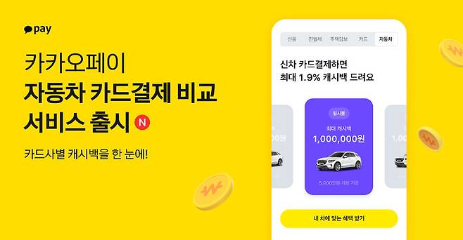 [서울=뉴시스]카카오페이 자동차 카드결제 비교 서비스 이미지(사진=카카오페이 제공)2023.04.04 photo@newsis.com *재판매 및 DB 금지