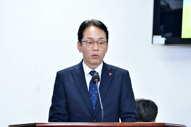 벡경훈 제주도개발공사 사장 예정자에 대한 제주도의회 인사청문회가 5일 열렸다. 제주도의회 제공