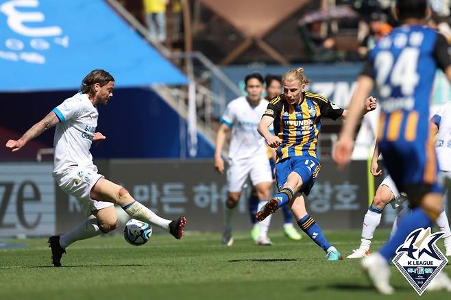 울산 현대 루빅손의 득점 장면 [한국프로축구연맹 제공. 재판매 및 DB 금지]