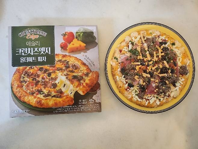 이랜드 애슐리의 크런치즈엣지 피자/사진=김아름 기자 armijjang@
