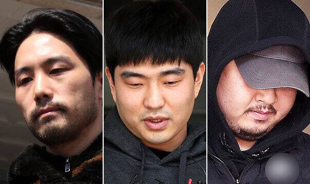 (왼쪽부터) 강남 납치·살해 사건'의 피의자 이경우, 연지호, 황대한. 뉴스1