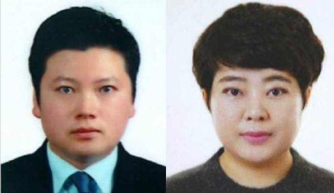 서울 강남 납치·살해 사건의 배후로 지목된 유상원(50)과 황은희(48)./서울경찰청