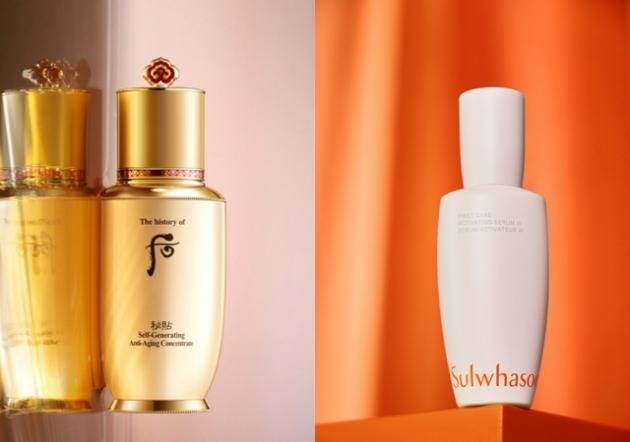 LG생활건강의 후(사진 왼쪽)와 아모레퍼시픽의 설화수 모습. (사진=각사 홈페이지)