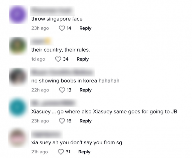 싱가포르 누리꾼들은 "한국에 갔으면 한국법에 따라라" "나라 망신이다"라며 그를 비난하는 댓글을 달고 있다. [이미지출처=키아라키티 인스타그램]