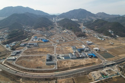 대우건설이 분양중인 창원 '동전일반산업단지' 실사항공촬영 전경