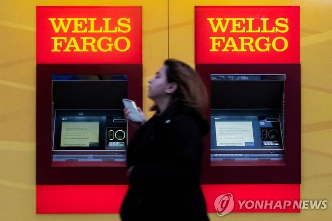 미국 뉴욕시 웰스파고 은행 지점 [로이터 연합뉴스 자료사진. 재판매 및 DB 금지]