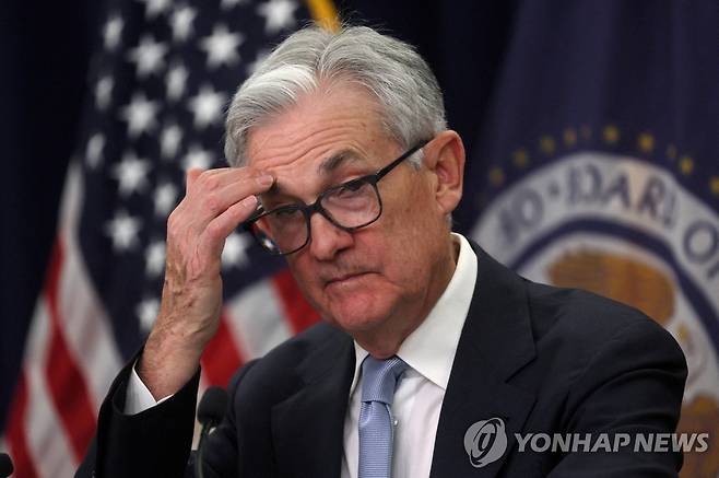 기자회견 하는 제롬 파월 연준 의장 [로이터 연합뉴스 자료사진]