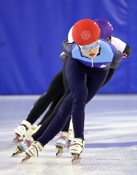 쇼트트랙 1차 선발전에서 1위에 오른 김길리. 연합뉴스