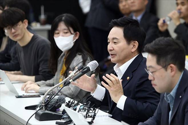 원희룡 국토교통부 장관이 전세사기 피해자 지원 대책과 관련해 발언하고 있다.ⓒ데일리안 홍금표기자