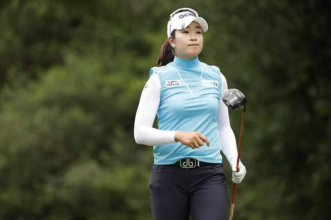 김아림이 22일 열린 LPGA 투어 시즌 첫 메이저 대회 셰브론 챔피언십 2라운드에서 티 샷이 날아가는 방향을 보고 있다.(사진=AFPBBNews)