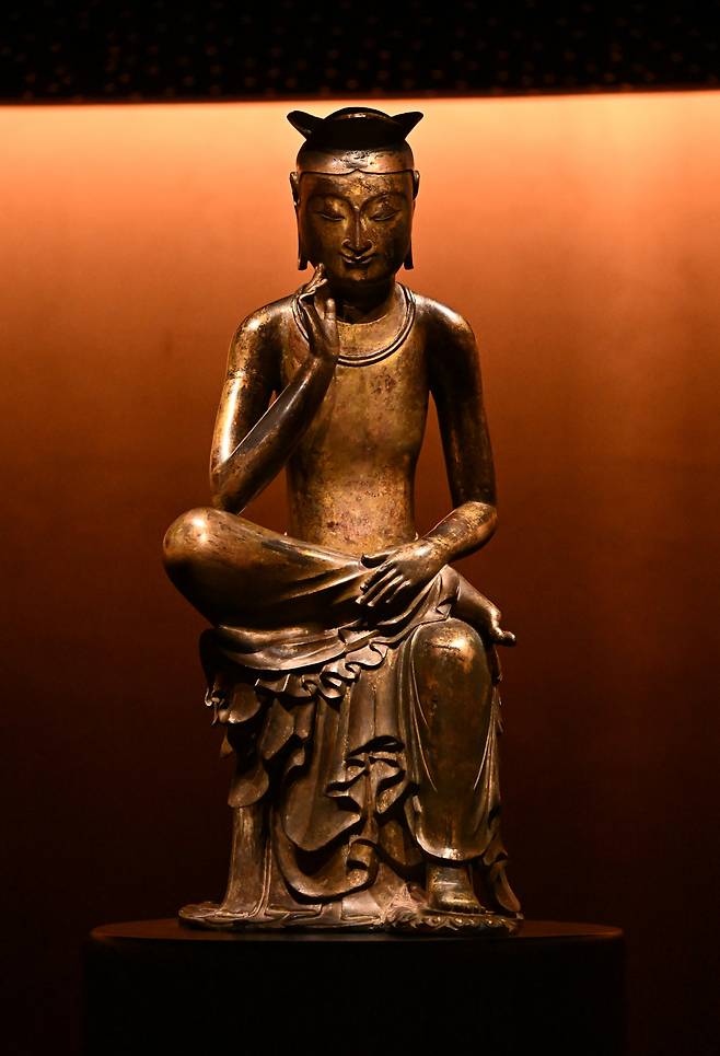 "Pensive Bodhisattva, National Treasure 83," from the Three Kingdoms period (Im Se-jun/ The Korea Herald)