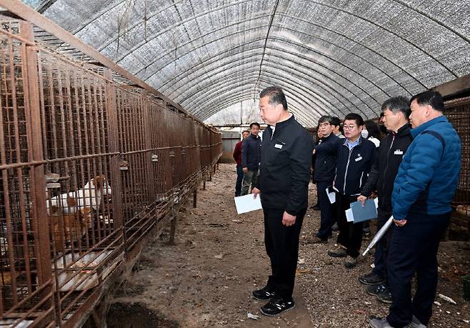 김경일 시장이 현장을 점검하고 있다.(사진=파주시 제공)