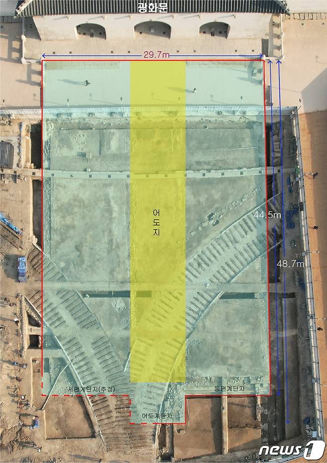 사진은 광화문 월대 유적 현황. (문화재청 제공) 2023.4.25/뉴스1