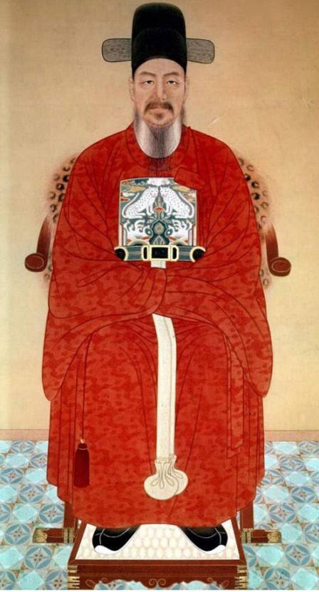 월전 장우성이 그린 이순신 국가표준영정은 단아한 선비의 모습을 하고 있다.