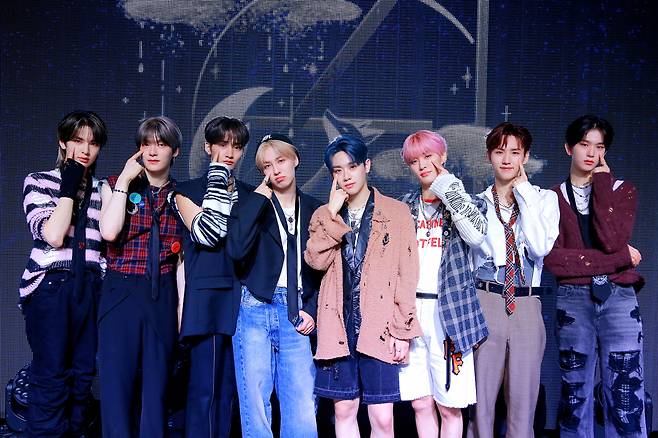 Boy band Epex poses for picture during its press conference for its fifth EP "Prelude of Love Chapter 2. Growing Pains" held in Seoul on Wednesday.