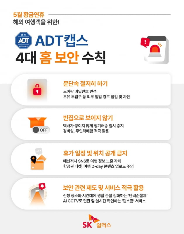 ADT캡스 4대 홈 보안 수칙