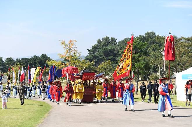 양주 회암사지 왕실축제 어가행렬 퍼포먼스. 사진=양주시