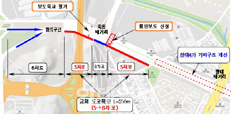 대전 유성IC 주변 한밭대로 확장공사 위치도. (그래픽=대전시 제공)