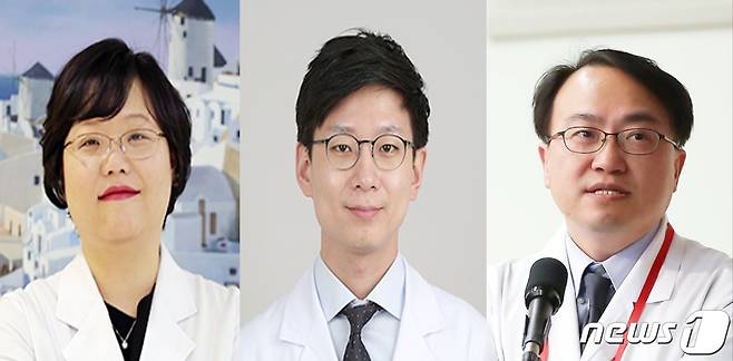 (왼쪽부터) 서울아산병원 소아정신건강의학과의 김효원·이태엽 교수, 김남국 융합의학과 교수/서울아산병원 제공