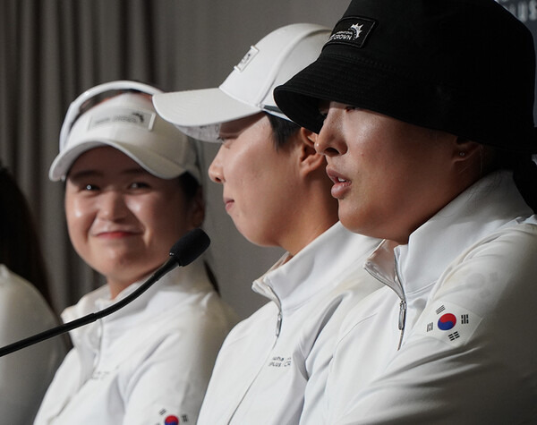 미국여자프로골프(LPGA) 투어 2023 한화 라이프플러스 인터내셔널 크라운에 출전하는 최혜진, 김효주, 고진영 프로. 사진제공=Getty Images_LPGA