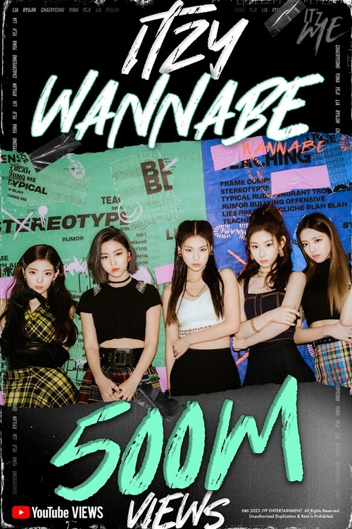 ITZY(있지)의 ‘WANNABE’(워너비) 뮤직비디오가 유튜브 5억 뷰를 돌파했다. 사진=JYP엔터테인먼트