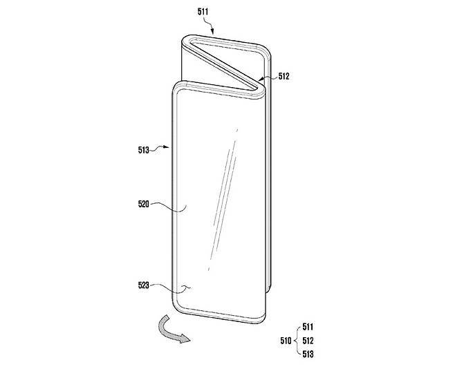 삼성전자가 출원한 2번 접는 폴더블폰 특허 [사진, 미국특허청]