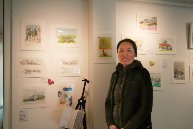 부천어반스케치 최외순 리더. 김종구기자