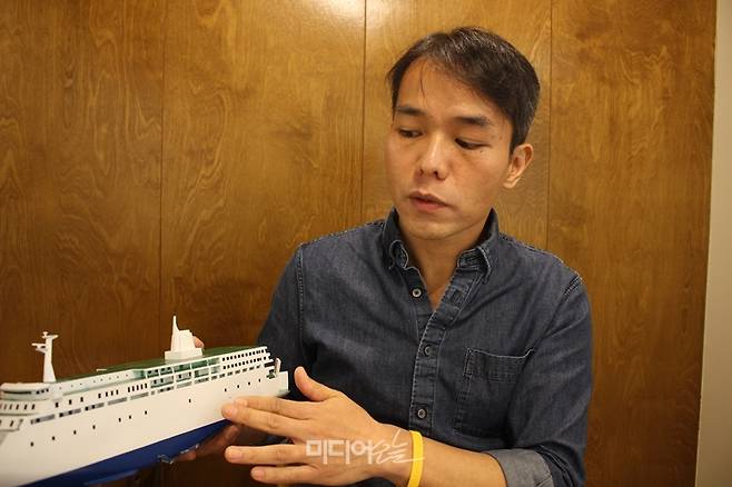 ▲ 김성수 뉴스타파 기자가 2021년 4월19일 서울 중구 뉴스타파에서 미디어오늘과 인터뷰하고 있다. 사진=김도연 기자