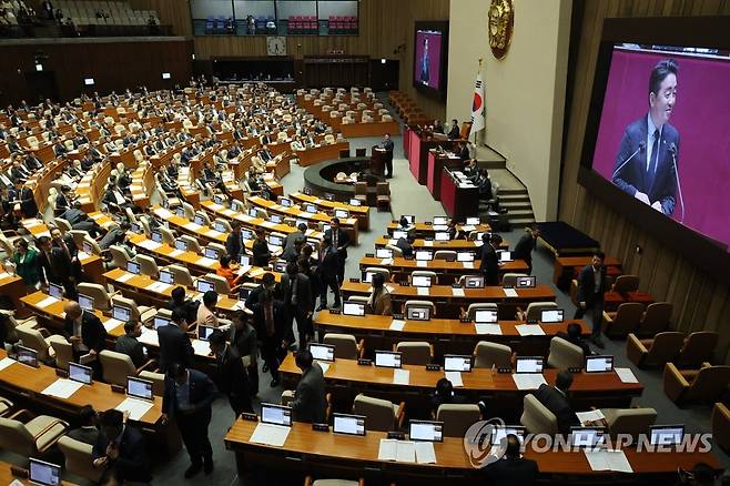 국회 본회의 [연합뉴스 자료사진]