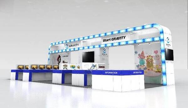 - 그라비티 2023 플레이엑스포 부스 디자인&nbsp;