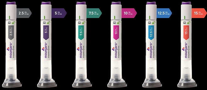 지난해 당뇨치료제로 FDA 승인을 받은 일라이릴리의 마운자로. 이미 미국에서는 의사들이 비만치료제 용으로도 처방을 하고 있다. 일라이릴리는 FDA에 비만치료제로도 승인을 신청할 예정이다. 마운자로 공식 홈페이지
