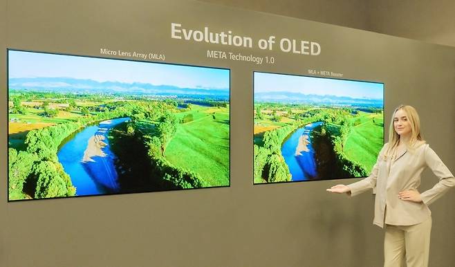 LG디스플레이 3세대 OLED TV 패널 메타 테크놀로지 /사진제공=LG디스플레이