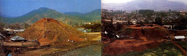 천마총 돌무지를 걷어내고 발굴조사를 시작하는 모습. 당시 경주에는 30도를 웃도는 폭염과 가뭄이 계속됐다. / 국립경주문화재연구소 제공