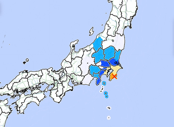 11일 오전 일본 지바현 남부에서 규모 5.4의 지진이 발생했다. 〈사진=일본 기상청 홈페이지〉