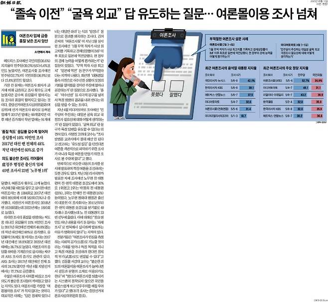 ▲ 11일자 조선일보 3면 기사.