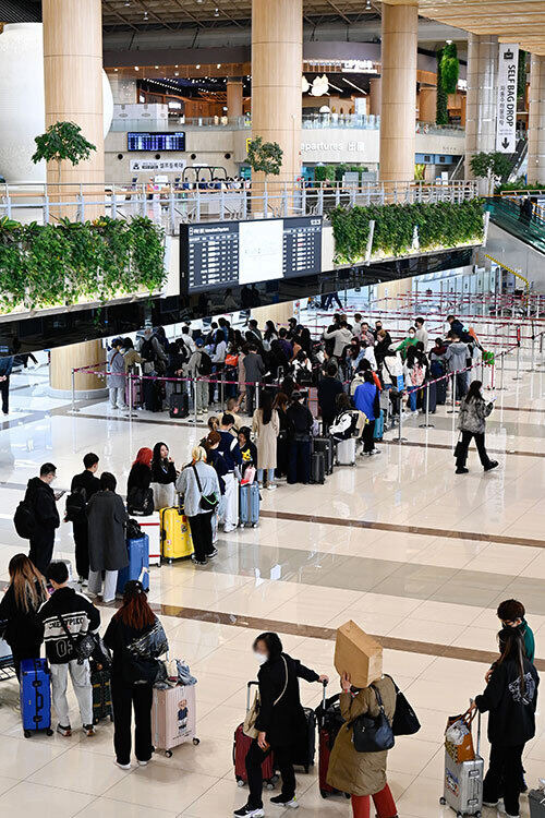 김포공항 여객터미널 모습.