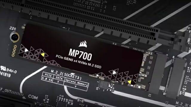 파이슨 E26 탑재 PCI 익스프레스 5.0 기반 커세어 MP700 SSD. (사진=커세어)
